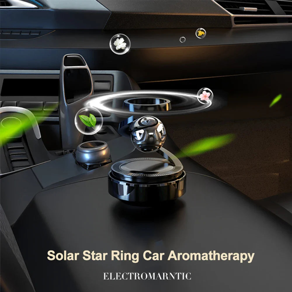 Solar Energy Car Air Freshener Solar Rotation Suspension Auto Fragrance Accessories Perfume Diffuser Men And Women